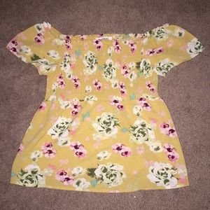 Yellow Off the Shoulders yellow top